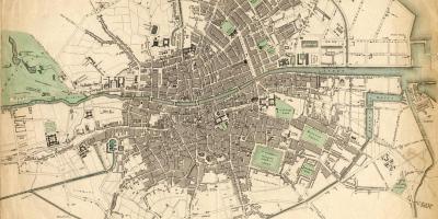 Mappa di Dublino, nel 1916