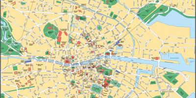 Dublino su una mappa