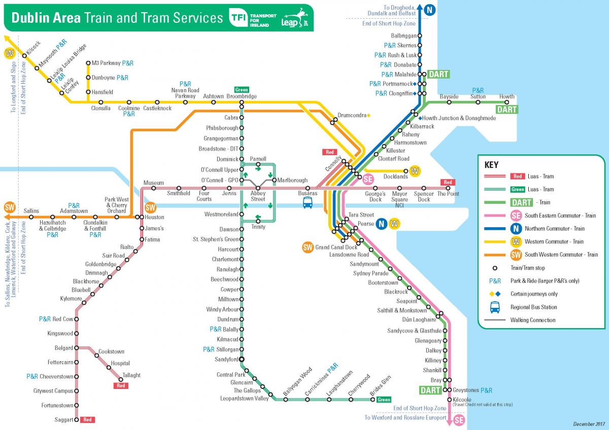 mappa di metropolitana di Dublino