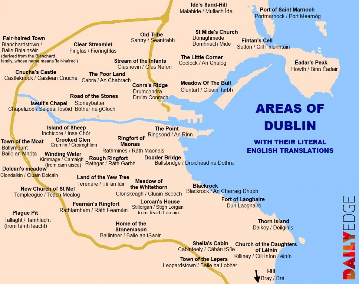 mappa di Dublino periferia