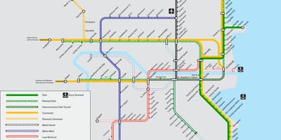 Mappa di DART linea di Dublino