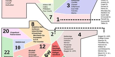 Mappa dell'Area di Dublino