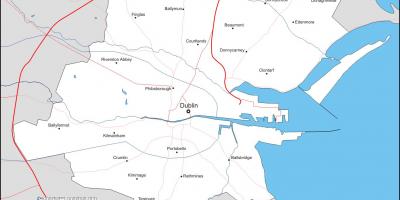 Mappa di Dublino quartieri