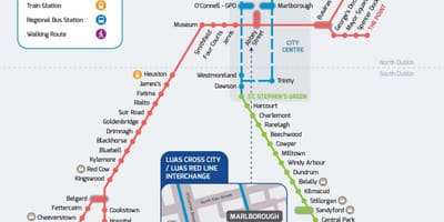 Luas cross city mappa del percorso
